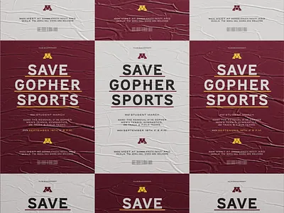 Save Gopher Sports Campaign minneapolis minnesota mn sports typography