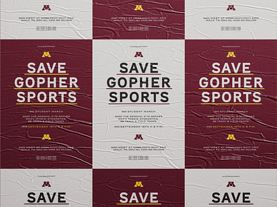 Save Gopher Sports Campaign minneapolis minnesota mn sports typography