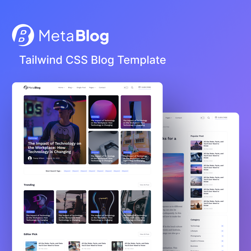 Tailwind Blog Templates Designs, Themes, Templates And Downloadable ...