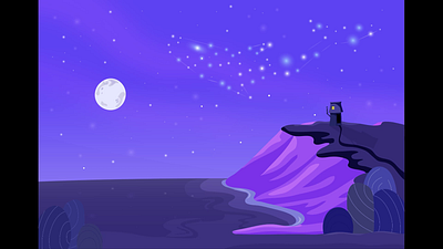 Starfall adobeillustrator aftereffects animatedvideo animation animator cartoon design freelanceillustrator graphic design illustration illustratorjob landscape moon motiondesign starfall stars vectorart vectorillustration vectorillustrator