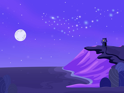 Starfall adobeillustrator aftereffects animatedvideo animation animator cartoon design freelanceillustrator graphic design illustration illustratorjob landscape moon motiondesign starfall stars vectorart vectorillustration vectorillustrator