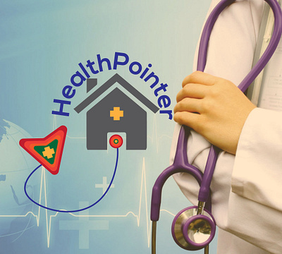 Concept : HealthPointer - Logo Design (Unused ) brand identity branding graphic design graphic designer logo logo design