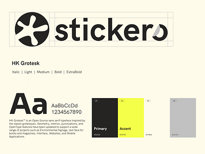 Logo Stickero brand identity branding design graphic design ill logo logotype vector illustration