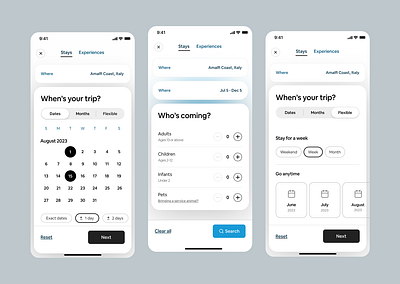 Airbnb Blue Botton app booking branding calendar design graphic design grey scale ios product design redesign ui