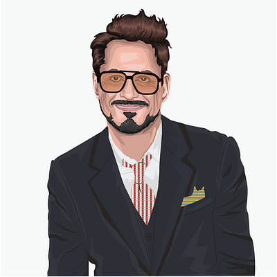 Robert Downey Jr. design digital art digital drawing digital illustration digital portrait digital work draw graphic design illustration portrait vector art vector design vector drawing vector work