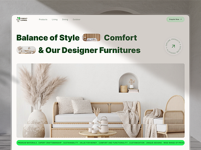 Upcoming E-CommStore Web Design animation apple elementor furniture minimal motion graphics onlinestore ui design visionpro webdesign website