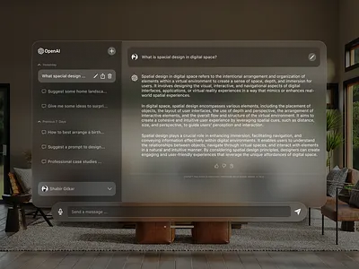 ChatGPT in Apple Vision Pro apple chatgpt design generativeai ui visionpro
