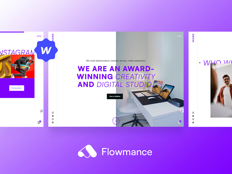 Micro – Creative Webflow Template agency template architecture webflow template creative design webflow template webflowtemplate websitedesign