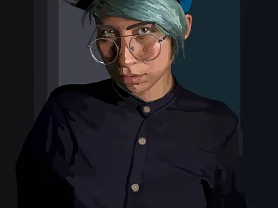 Illustrated portrait adobe photoshop illustratión realistic illustration ui visual art