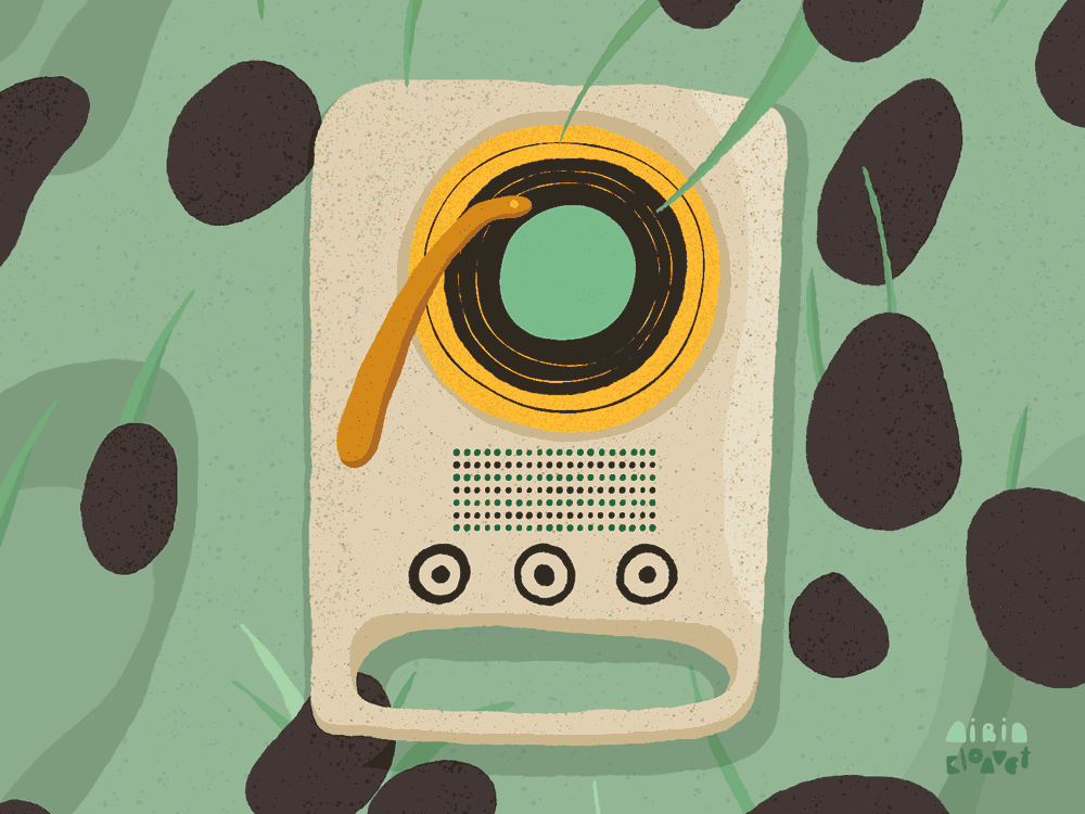 Le Temps de L'amour adventure airinkloavet animatedgif animation chill dance design gif green happy illustration motion graphics music playful retro sea song summer vinil vintage