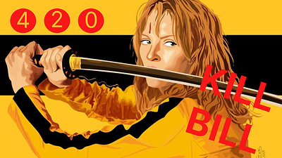 KILL BILL 420 420 ai cartoon jamaica killbill quentintarantino samurai