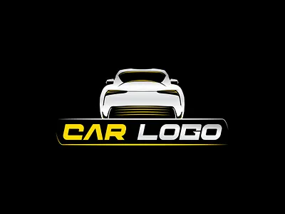 Car logo premium with back view speed