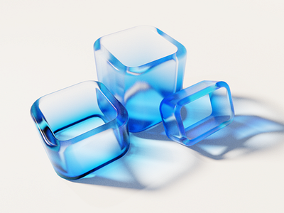Glass Cubes 3d blender caustics glass shadows