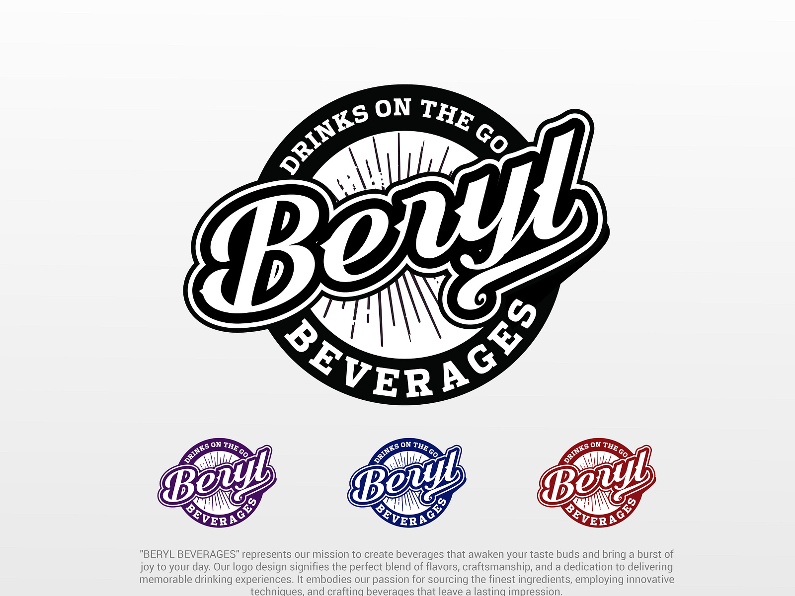 Beverages Logo BERYL BEVERAGES by innovatixhub on Dribbble