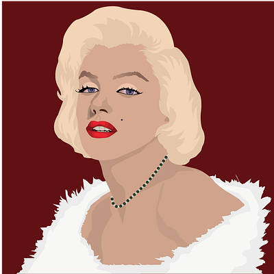Marilyn Monroe art design digital art digital design digital drawing digital illustration digital work draw flat portrait graphic design illustration vector art vector portrait vector work