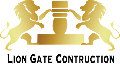 Lion Gate Construction Logo design graphic design illustration vector