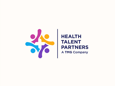 Health Talent Partners Logo Design. abstract branding colorful creative design graphic design group logo logodesign logoinspiration logomaker logomark logos man multicolor people person talent team unity