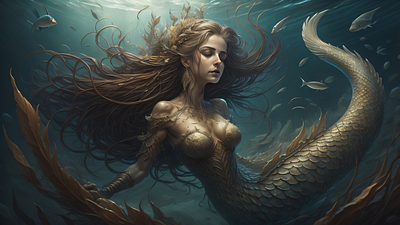 The princess of Atlantis design digital art fantasy art illustration