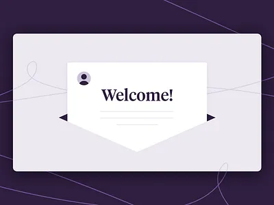 Onboarding Hero Image app blog collaboration design email envelope flat hand drawn hero icon image onboarding purple software