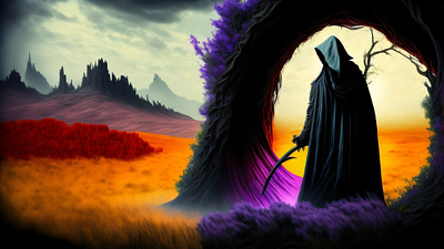 Follow the reaper design digital art fantasy art graphic design illustration