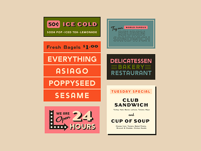 Deli Signage deli design menu restaurant retro sandwich type typography vintage