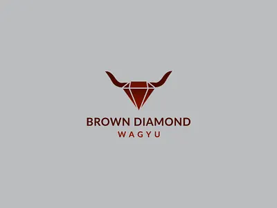 Brown Diamond Wagyu, a captivating agricultural brand logo agricultural logo creative branding for farmers farming logo iconic logo design logo logo design minimal logo minimalistic logo design modern logo premium agricultural branding sleek logo wagyu logo