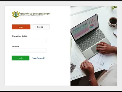 Registrar General Department Redesign (Ghana) business registration ghana ui web app website