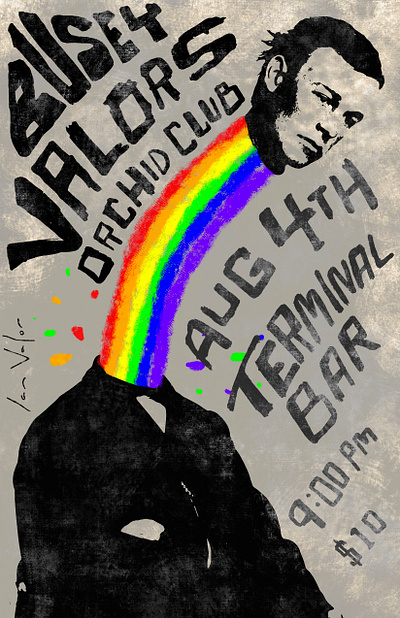 Show Poster Design: BUSEY, Valors, Orchid Club design illustration poster