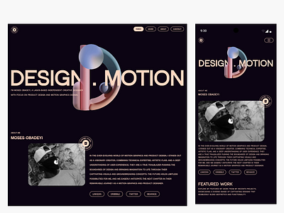 Portfolio Website Design animation app design motion product design ui we design