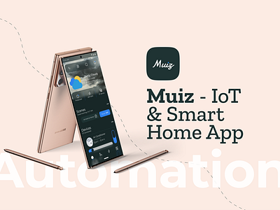Muiz- IoT & smart home management app app clean design home iot management minimalist mobile app smart ui ux