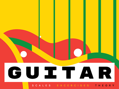 Cover for Guitar Lessons branding color design graphic graphic design guitar illustration jamaika lessons music pop typography ui vec vector