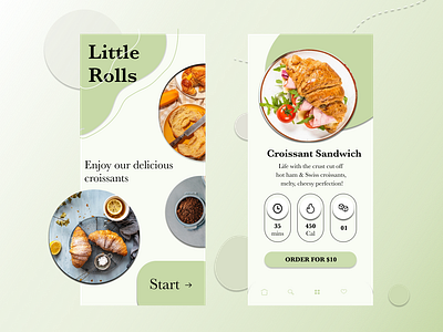 Receipe app design typography ui ux vector