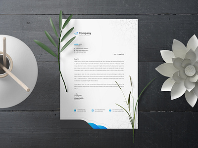Minimalist Simple Letterhead Template Design letterhead design psd