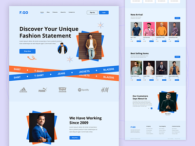 Fashion Store Landing Page branding business clothes clothing design e commerce fashion fashion store kids landing page mens minimal modern online shop popular style ui ux website womens