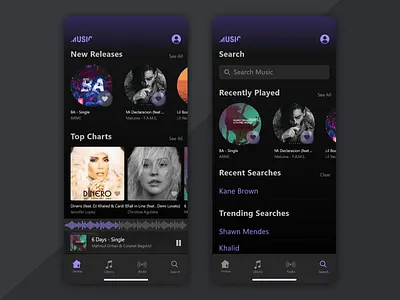 Music app app concept mobile app ui ui design ui ux ux ux design