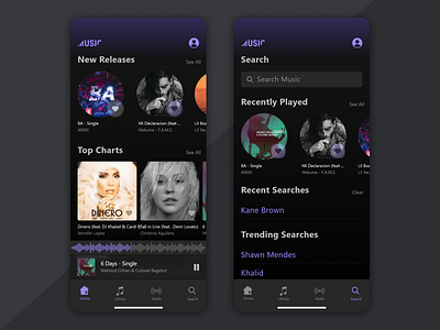 Music app app concept mobile app ui ui design ui ux ux ux design