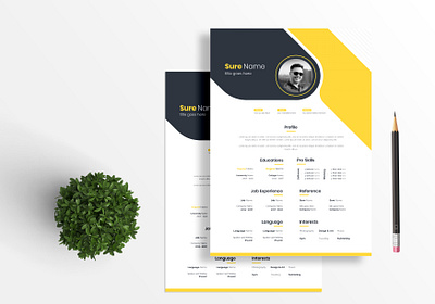 A4 resume template realistic resume template in word