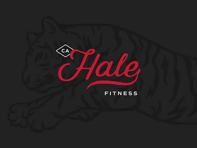 Hale - Secondary Logo brandidentity brandidentitydesign branding design fitness fitnessbrand fitnesslogo graphic design handdrawn illustration logo tiger wordmark
