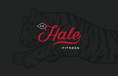 Hale - Secondary Logo brandidentity brandidentitydesign branding design fitness fitnessbrand fitnesslogo graphic design handdrawn illustration logo tiger wordmark