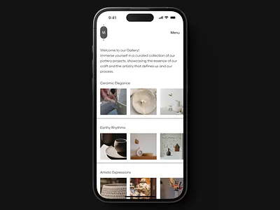 Artisan Store Gallery (Mobile) clean creative design gallery interaction design ios iphone minimal mobile mobile design mobile ui modern shop ui ui design ui ux uiux user interface ux ui whitespace