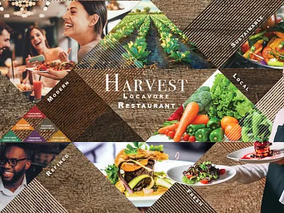 Harvest Restaurant branding design graphic design typography