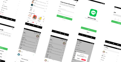 LINE Case Study - Sign Up, Log In, Log Out, and Switch Account design thinking line line app log out login sign up switch account ui uiux