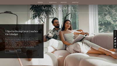 Milo & Mel Website and Logo design homepage design logo website