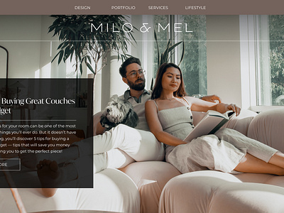 Milo & Mel Website and Logo design homepage design logo website