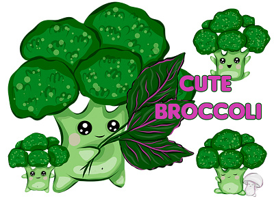 Cute broccoli 2d illustration appetizing book illustration branding cartoon character clipart design digital art digital illustration illustration vegetables