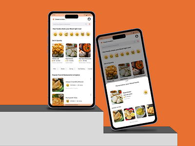 Swiggy-redesign with feature of mood based orders app delivery food graphic design mood moodbasedorder online order redesign swiggy ui uiscreen ux