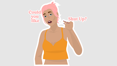 Friday Mood character fun illustration vector