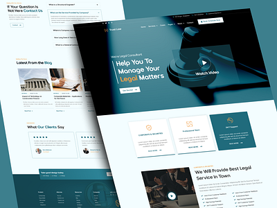 Law Firm Landing Page advocate attorney consultancy consultant defenseattorney design homepage justice landing page law law firm law website lawyer legal legal advisor ofspace services uiux web design website