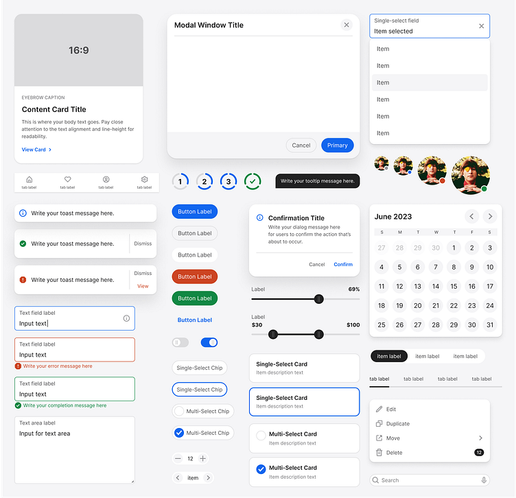 The Most Optimal UI Components Ever by Optimal UI on Dribbble