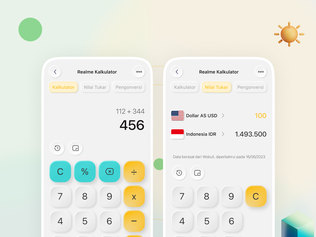 Realme Indonesia Calculator Redesign by Muh. Hidayatullah on Dribbble